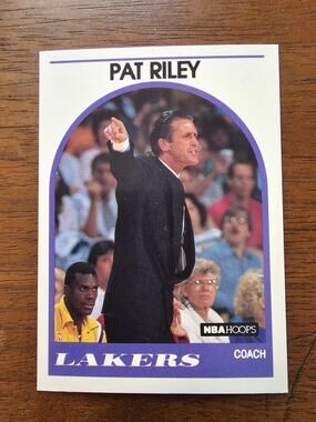 Pat Riley 1989-1990 NBA Hoops #108 - Los Angeles Lakers - NBA HOF - Fresh Pull